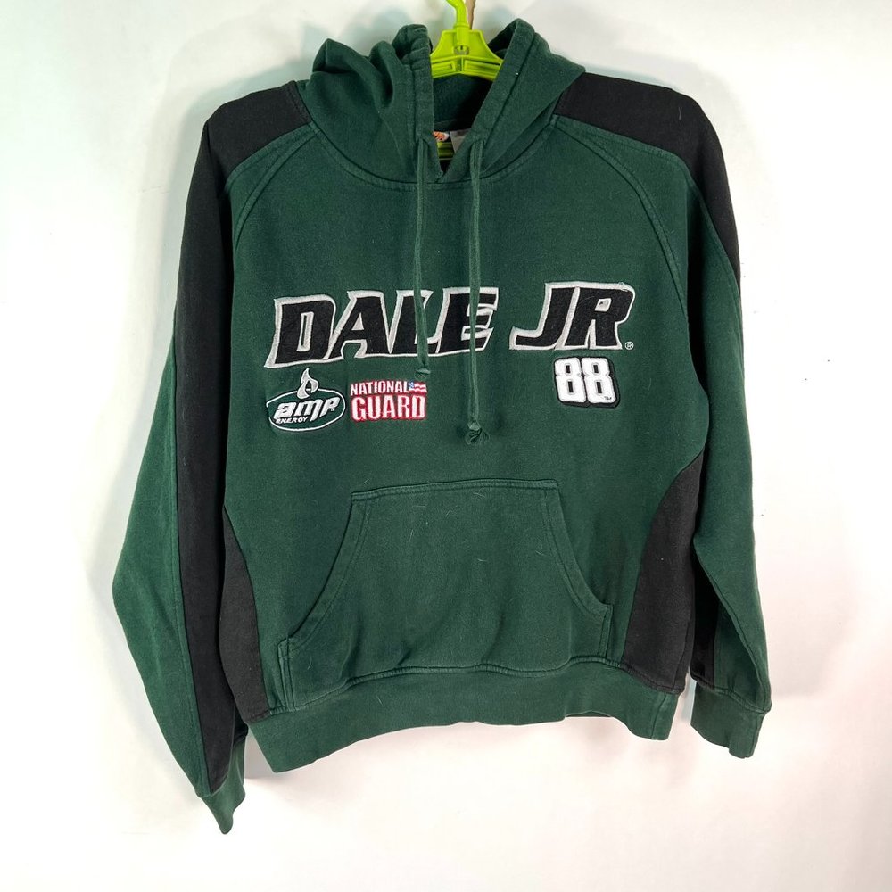 Dale JR  Men's NASCAR Winners Circle Graphic Green Sweatshirt Hoodie SZ M